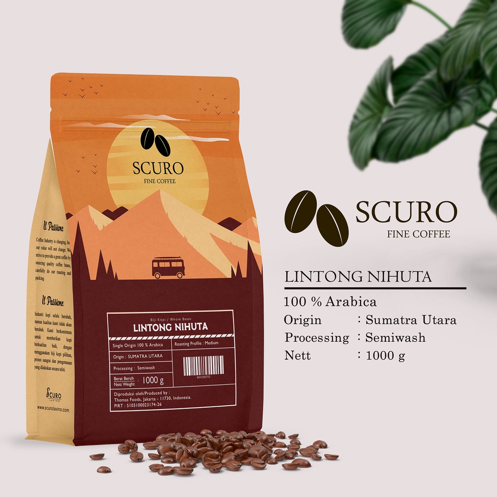 

Scuro Coffee - Lintong Nihuta Roasted Bean 1kg