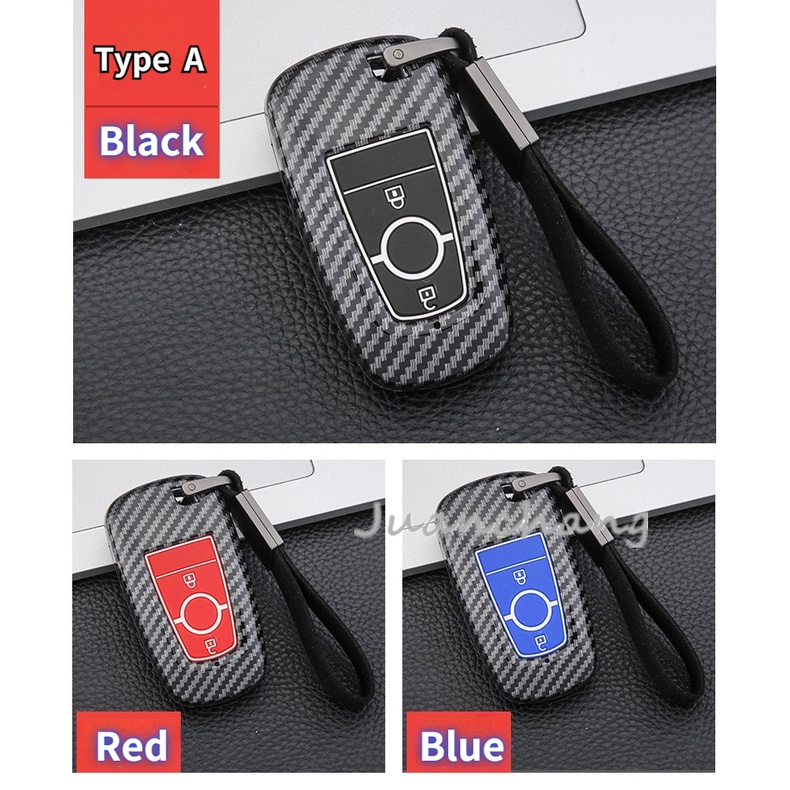 Case Kunci Mobil Bahan ABS Carbon fiber Glossy Untuk Ford Fusion Mondeo Mustang Edge Expedition EXplorer F-150 F-250 F-350 2018-2022