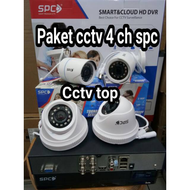 Paket cctv spc tordano 4 ch full set spc lengkap tinggal pasang