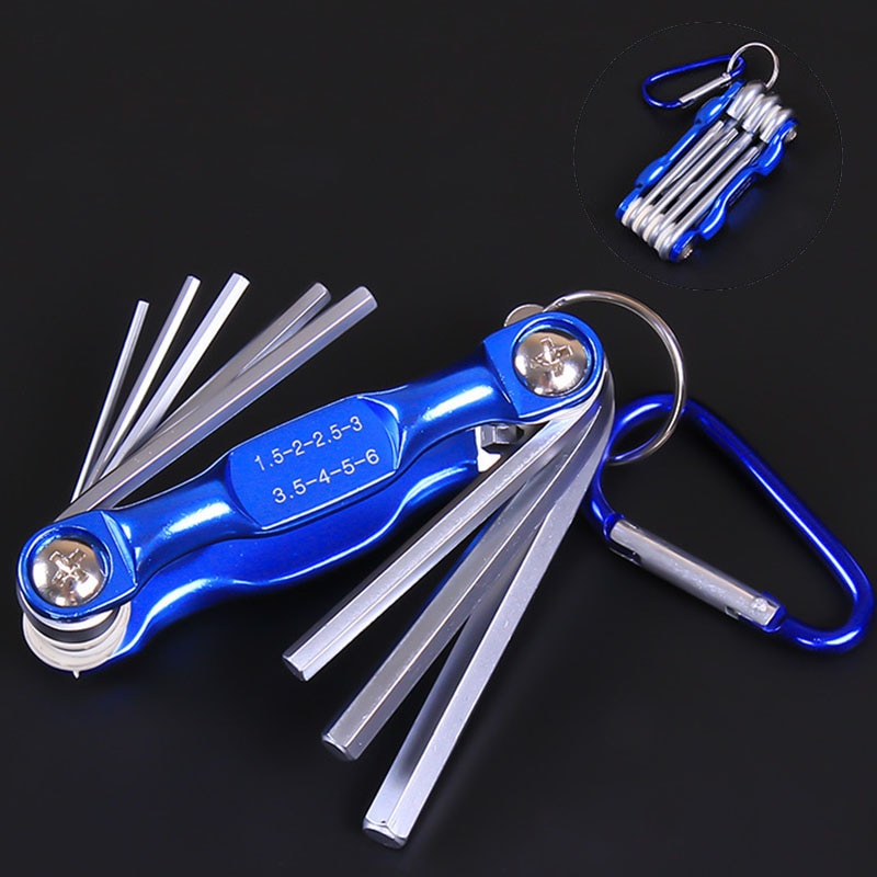 Sepeda MTB Alat Reparasi Lipat Hex Wrench Metal Metric Allen Wrench Set Hexagonal Obeng Hex Key Kunci Pas Allen Keys Hand Tool Portable Set