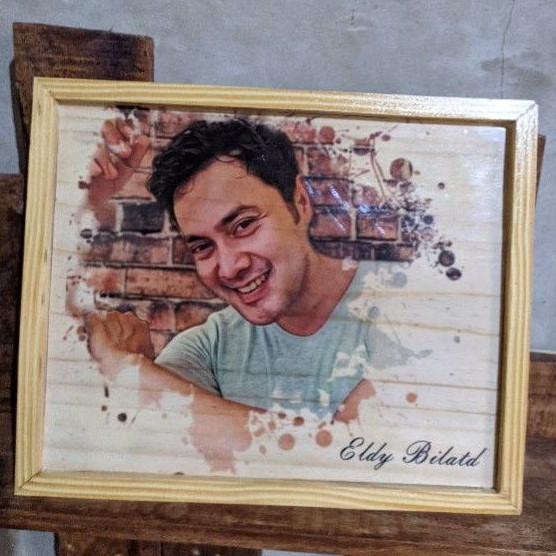 foto kayu + bingkai kayu jati belanda asli untuk album/hadiah/hiasan/dekorasi/furniture/art