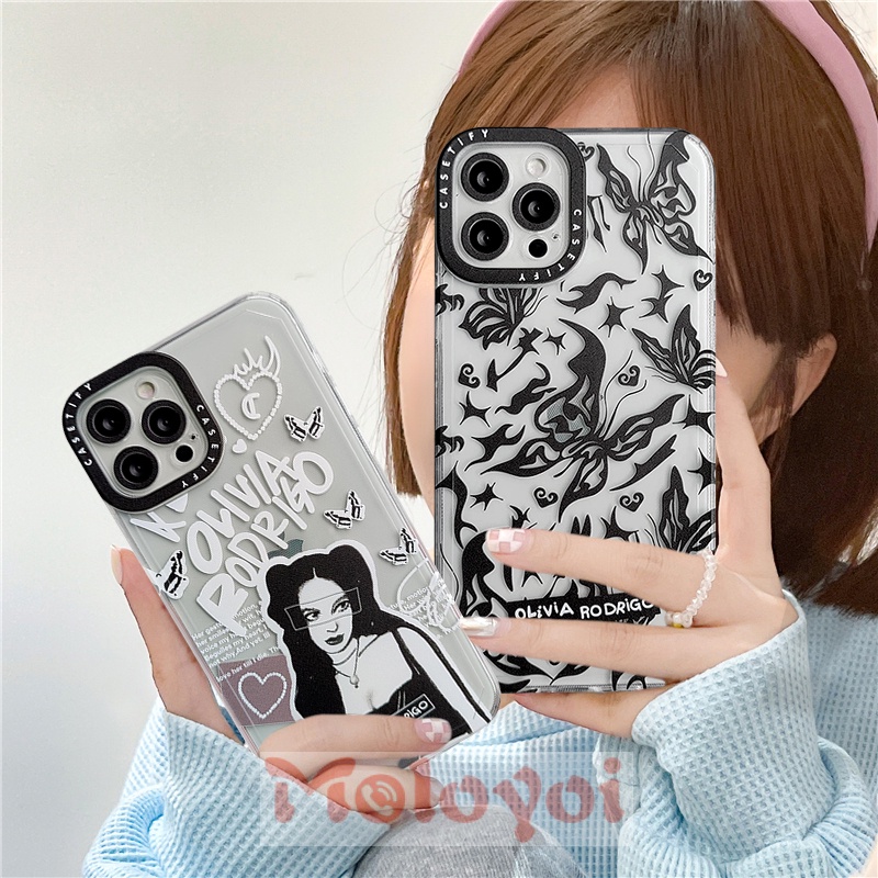 Soft Case TPU Transparan Motif Gadis Kupu-Kupu Untuk IPhone 13 12 11 Pro MAX XR X 6 6S 7 8 Plus SE 2020 XS MAX