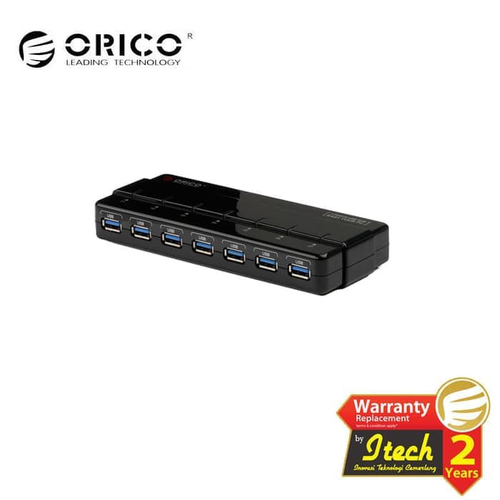 USB A 3.0 HUB ORICO 7 PORT 5GBPS ADAPTER FOR LAPTOP PC AIO MAC IMAC H7928-U3 - TERMINAL USB3.0 7 SLOT ADAPTOR H7928U3