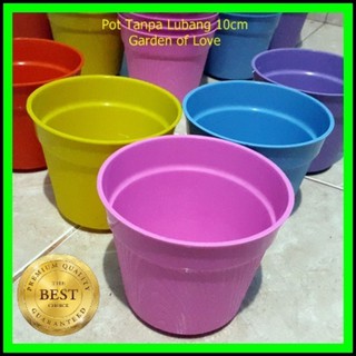 Pot Bunga  Plastik  POT ES KRIM ICE CREAM 10 CM PUTIH PINK 