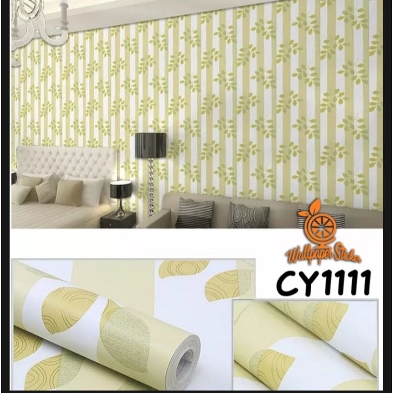 Wallpaper Sticker Dinding motif bunga daun gh068/cy1111
