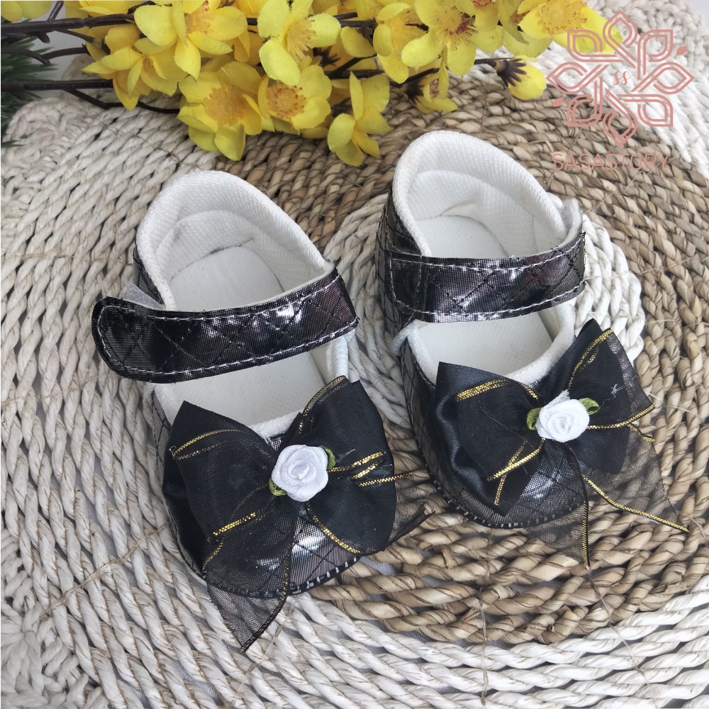 mandirishoesstore-SEPATU PREWALKER BABY BAYI ANAK PEREMPUAN PITA BESAR 0-12 BULAN FPY22