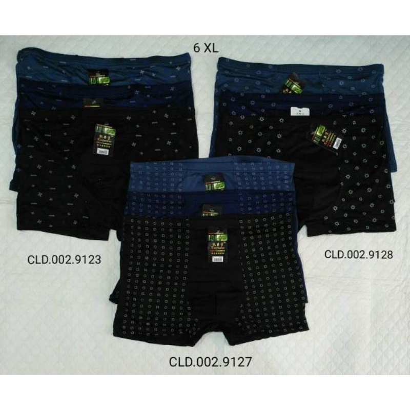 Celana dalam pria boxer karet tipis isi 3pcs / boxer orang gendut street halus  / celana dalam segi empat