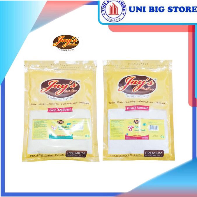 

siap kirim] JAY's JAYS Chicken - Beef Stock Powder Non MSG Kaldu Ayam Sapi 500 gr