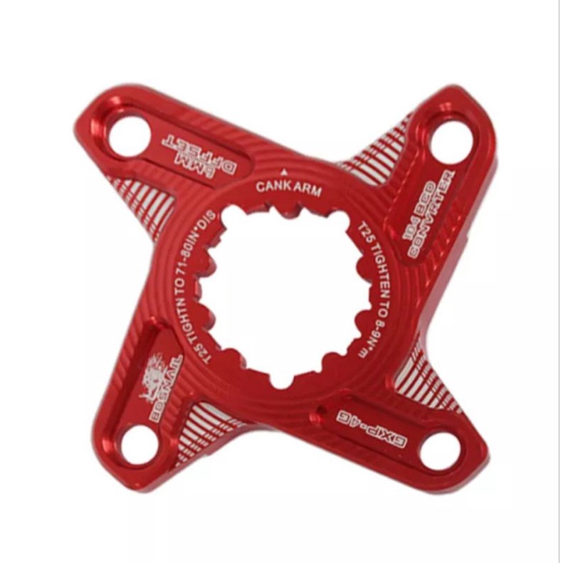 Adaptor Crank Gxp TO Chainring BCD 104 Adapter Spider Crank Merah