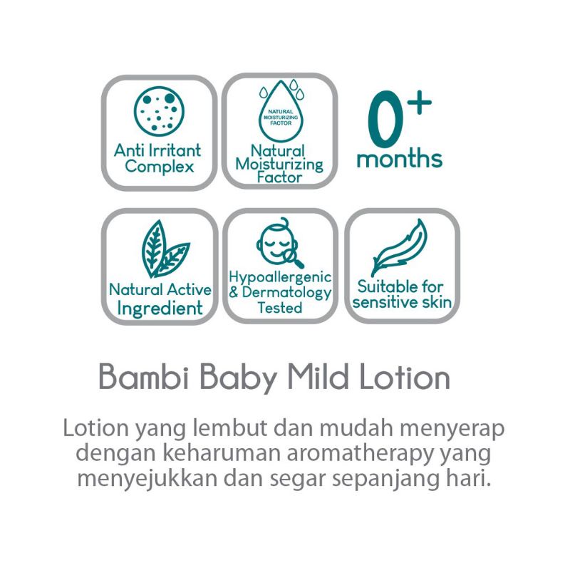 Bambi Mild Lotion baby, krim lotion bayi aman harum