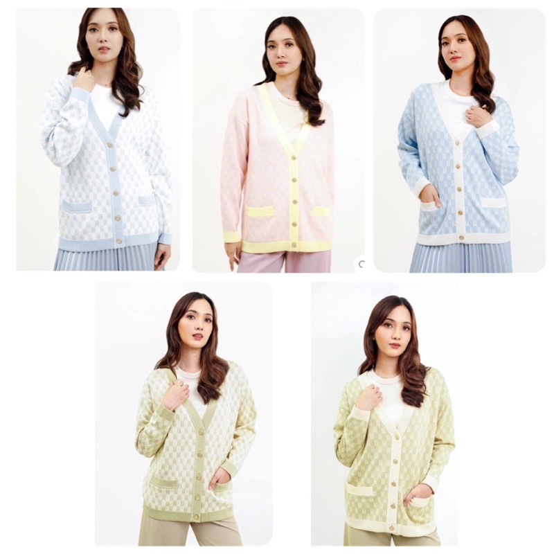 Signature Monogram Cardigan Benang Jarum