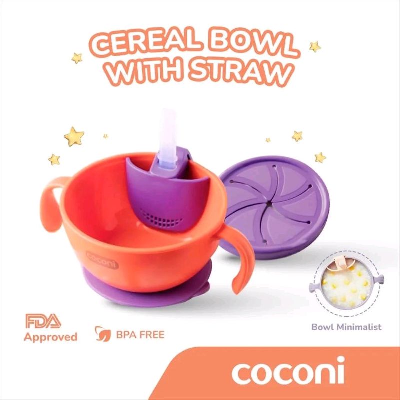 Coconi Baby 3 in 1 Snack Bowl / Mangkok Snack Anak Bayi