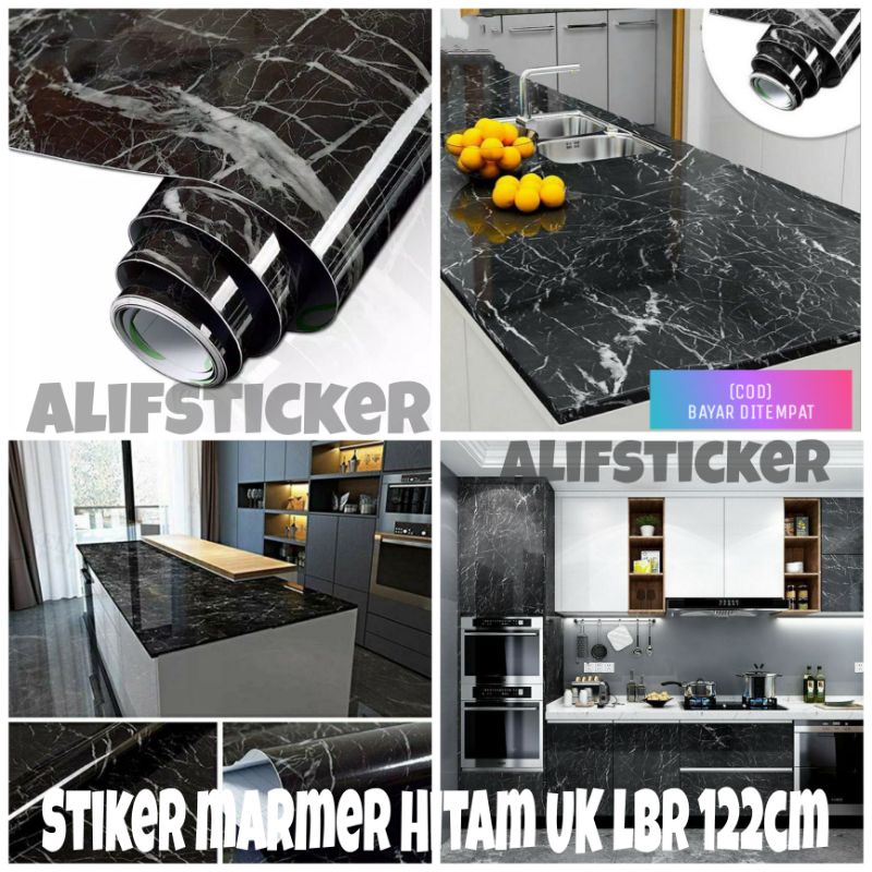 Sticker Dinding/Stiker Lantai Marmer/Wallpaper Motif Marmer/ Stiker Kayu/ Stiker Lemari/ Wallpaper M