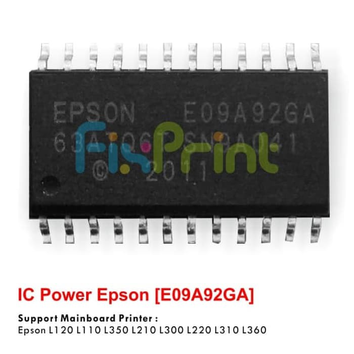 IC Printer Epson IC6 E09A92GA Type L110 L120 L210 L220 L300 L310 L350 L360 L380 L565 L555 L550 Power