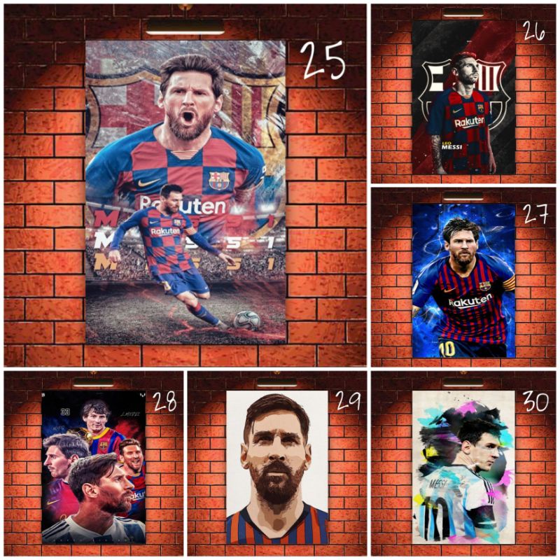 Poster Dinding Lionel Messi No 26 50 Tanpa Bingkai Senilai Rp7 500