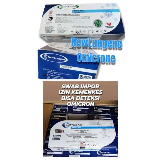Cek Anti Gen box isi 25 swab antigen hidung Lungene