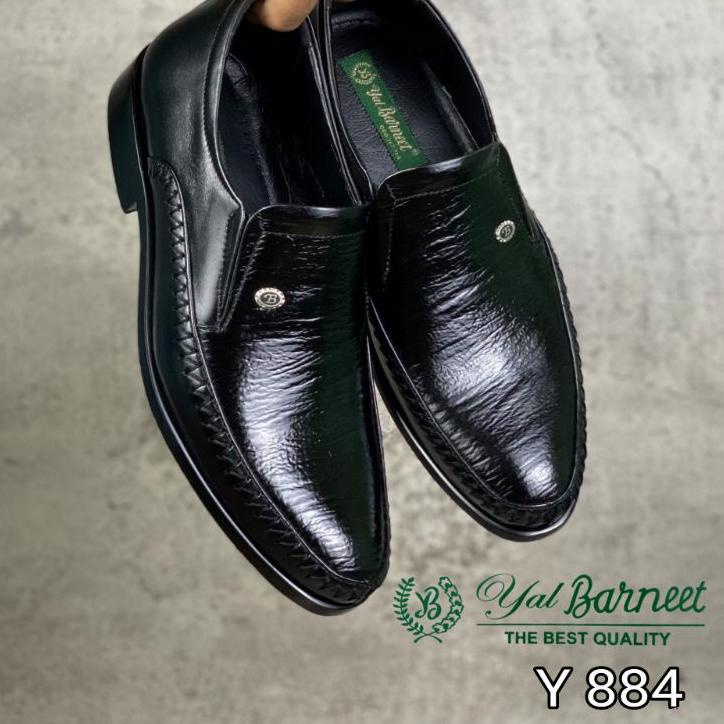 (STOK TERBARU) Sepatu Pantofel Pria Sepatu Pantopel Formal Hitam Kerja Pesta Kulit Asli Pentopel Yal