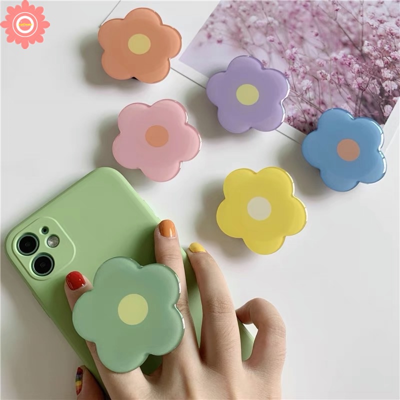 INS Fresh Flower Luxury Foldable Phone Finger Ring Holder Phone Bracket Stand Socket Phone Holder