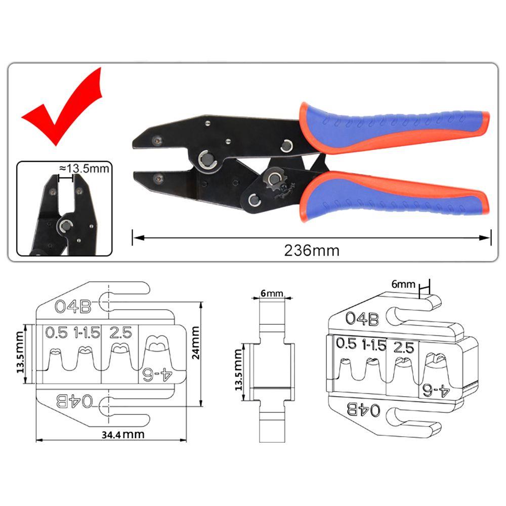 Chookyy Ferrule Crimp Sets Manual Multifungsi Alat Crimper Kawat Terminal Ferrule Crimper Plier Tang Crimping Tang Jaws