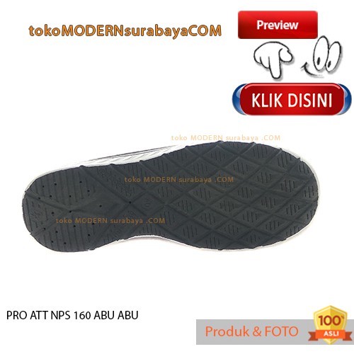 PRO ATT NPS 160 ABU Sepatu Pria Sepatu Slip On Karet