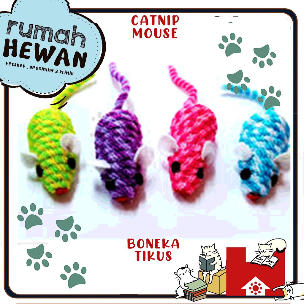 Mainan Kucing Boneka Tikus Lucu - Cat Toys Doll Mouse