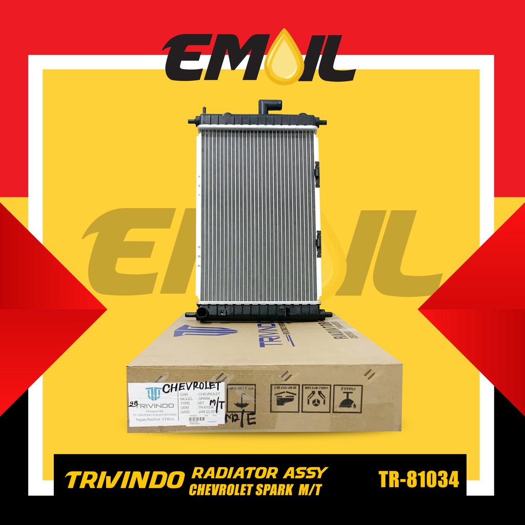 Radiator Assy Chevrolet Spark 800 cc MT Manual TR-81034 merk Trivindo