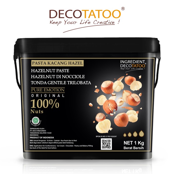 

PIEMONTE HAZELNUT PASTE, Piemonte Kacang Hazelnut pasta 1 KG