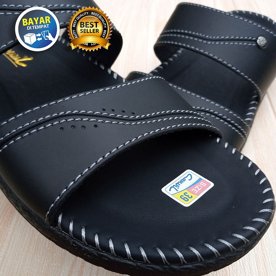 PROMO 8.8 !! SANDAL PRIA DEWASA SANDAL REMAJA SLOP SLIP ON BAN 2 CANVIL MURAH TERBARU / SAKIPO