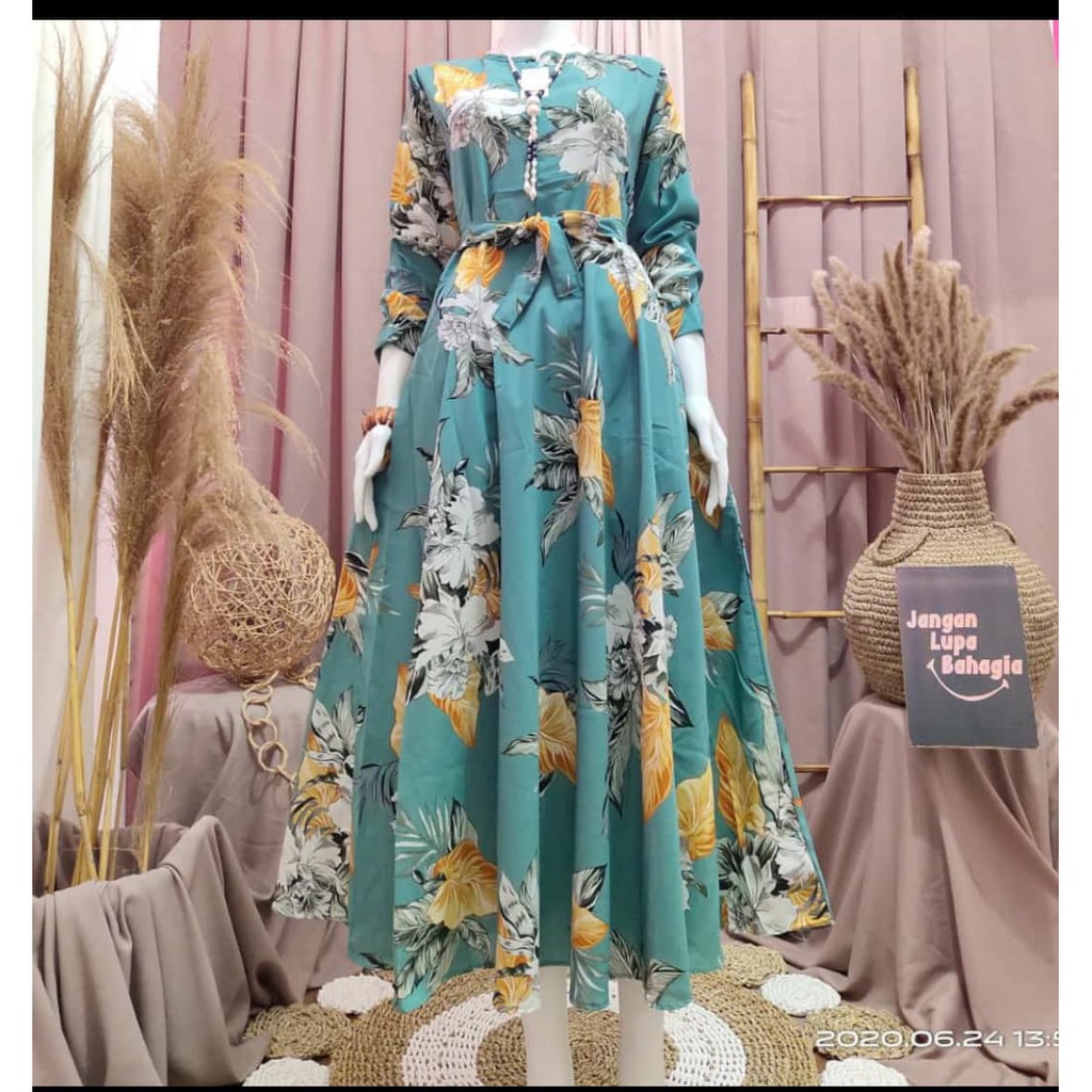  BAJU  GAMIS  WANITA MAXI Maharani Cantik Bahan Tebal Adem 