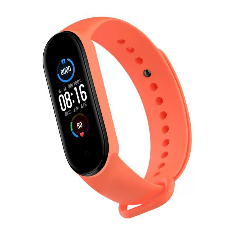 Strap Mi Band 3/4/5/6 Tali Pengganti Mi Band 3/4/5/6 Polos-GH#ORANGE