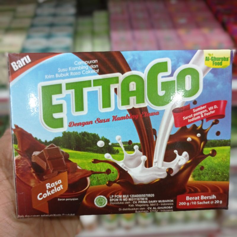 

Susu Kambing Ettawa rasa coklat | ETTAGO kemasan sachet @ 20g× 10