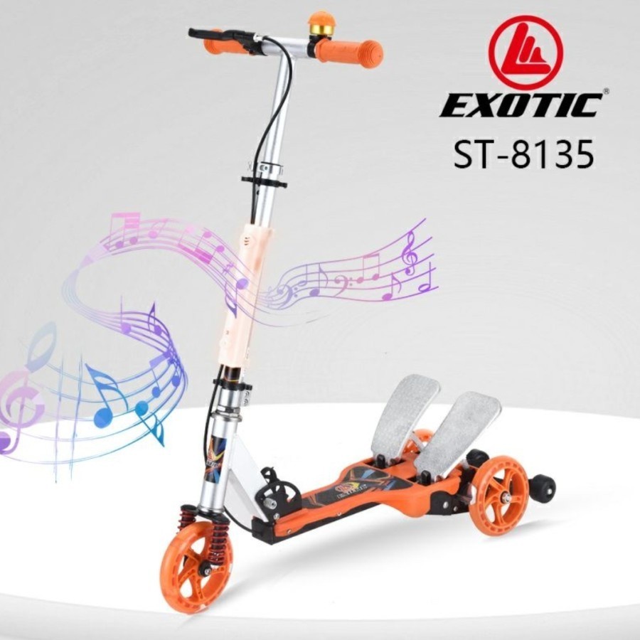 Scooter Skuter Anak Otoped Exotic ST8135 Roda 3 Musik Pedal Ganda Bisa di Lipat  By Pacific-1
