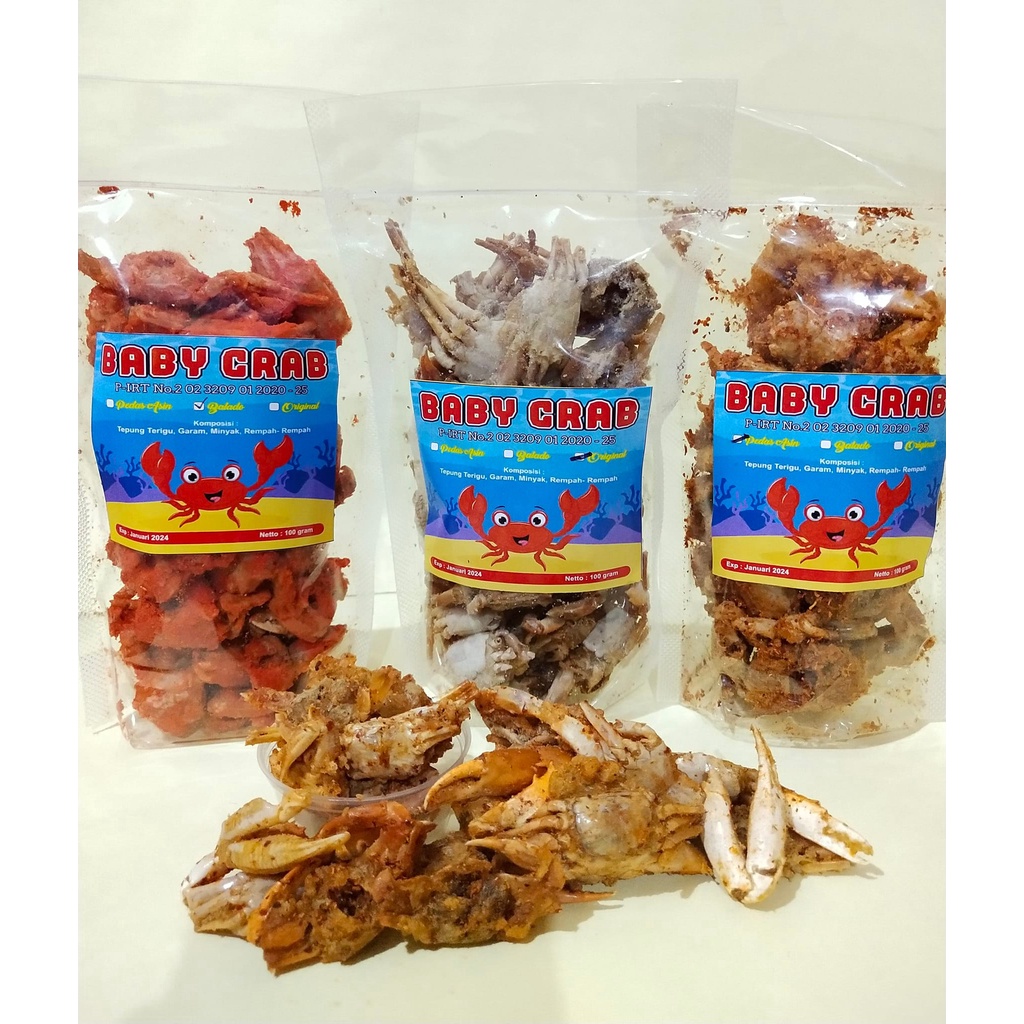 Jual BABY CRAB CRISPY IZIN PIRT HALAL 50GR NON MINYAK | Shopee Indonesia