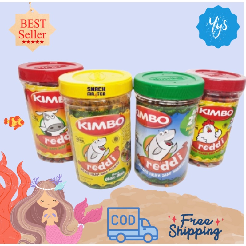 

KIMBO - KIMBO REDDI SOSIS Siap Makan Sosis Anak Rasa Ikan Sapi Ayam Otak otak Iga Bakar Keju Makanan Ringan Snack Cemilan