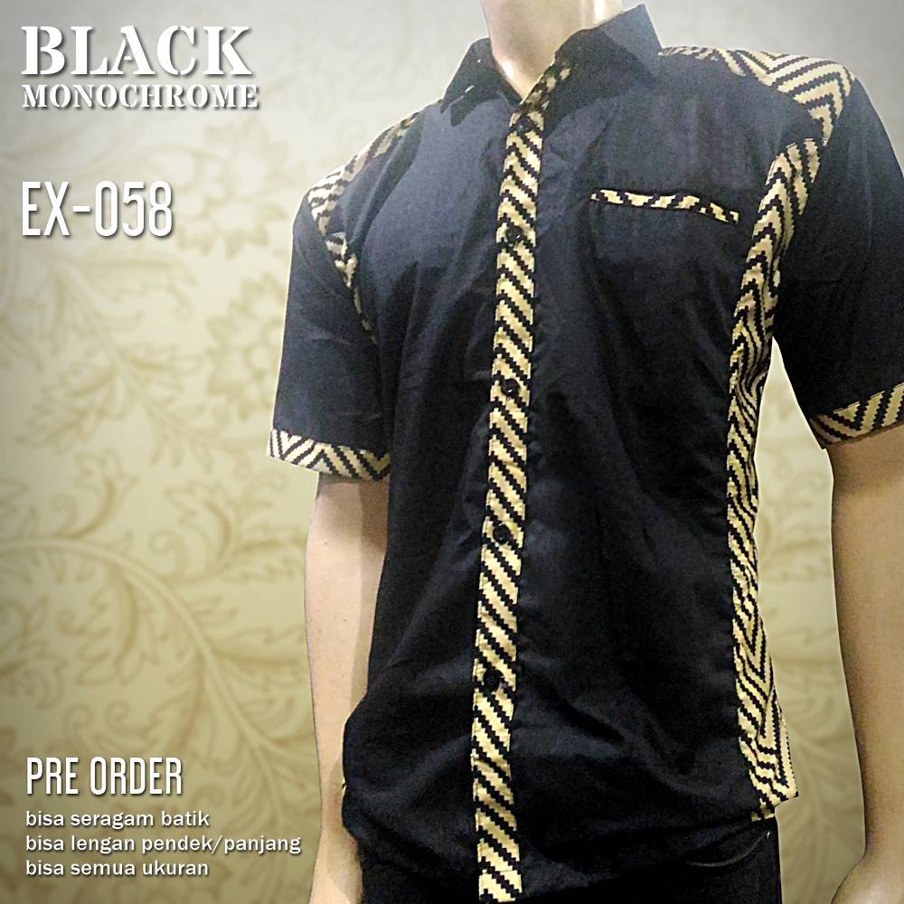 SERAGAM BATIK Kemeja Batik Kombinasi Batik Kerja Batik