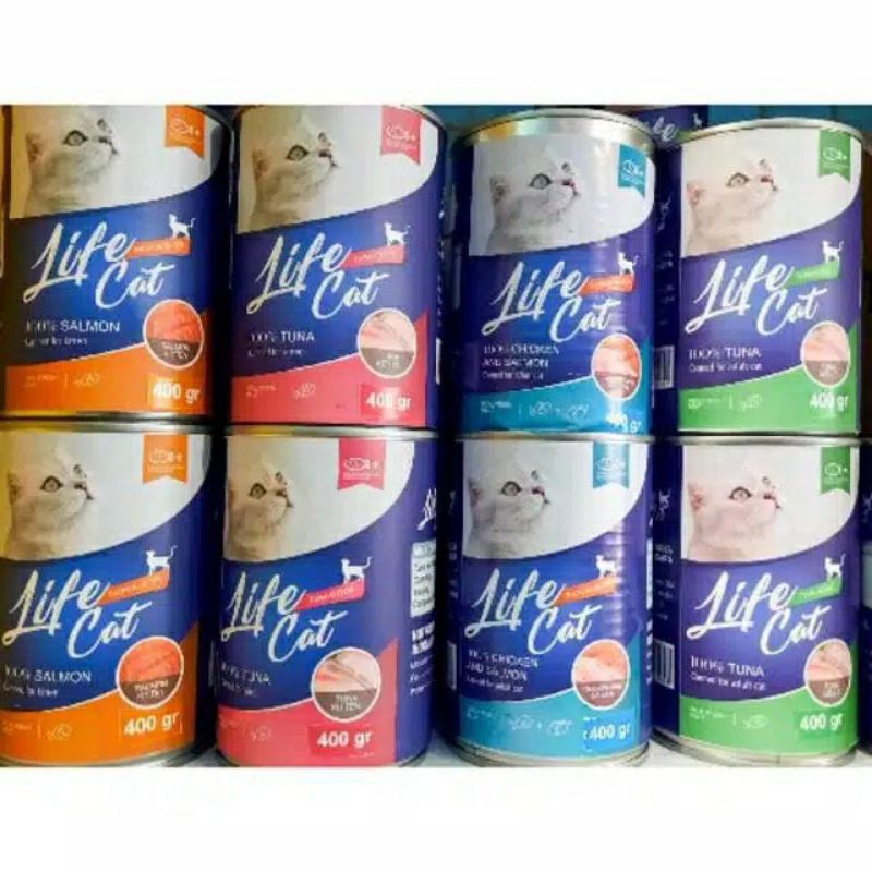 Life Cat Kaleng 400gr Kitten / Adult - Life Cat Can 400gr / Makanan Kucing Life Cat