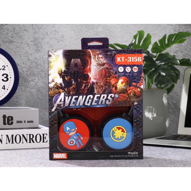 [ KT 3156 ] HEADPHONE HEADSET KARAKTER SPIDERMAN/BATMAN/CAPTEN AMERICA/THOR/SUPERMAN/IRONMAN KT3156 + MIC