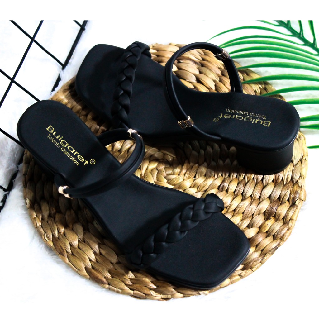 Sandal Heels Wanita Strap Tali Kepang R 87-1