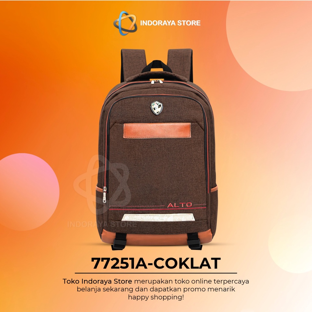 ALTO Ransel Sekolah Import Pria Wanita SMP SMA KULIAH Laptop 14inc FREE Raincover