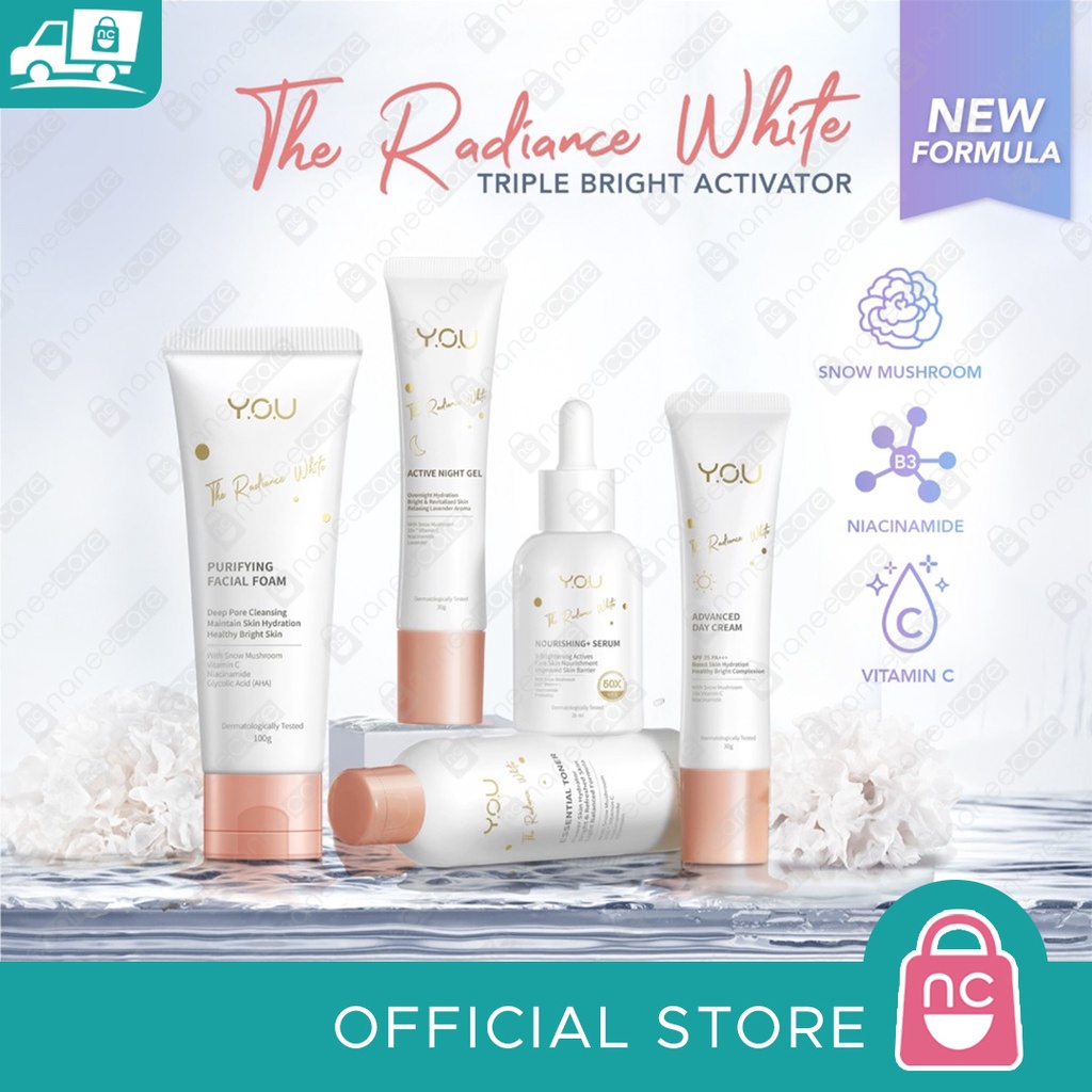 YOU The Radiance White Series | Nourishing Serum | Tone Up Cream | Facial Foam| Skincare YOU | BPOM