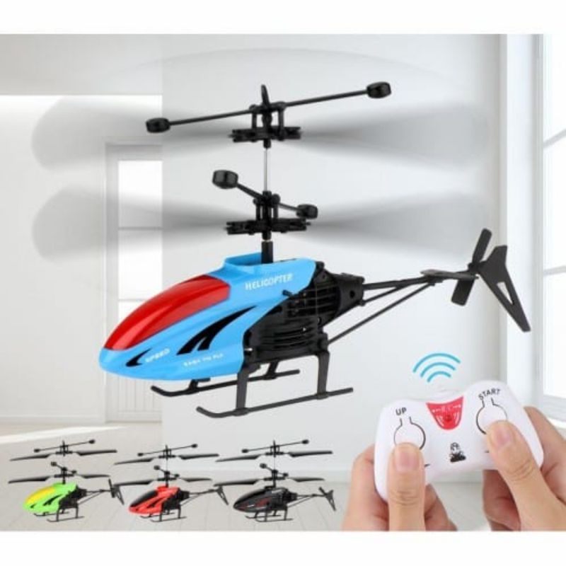 Remote Control Helikopter RC Sensor Tangan Helikopter Mainan Anak dengan Lampu warna