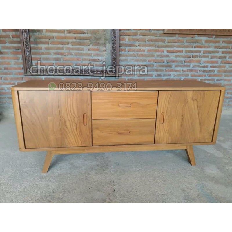 BUFET TV JATI BUFET SCANDINAVIA RETRO MINIMALIS JATI BY CHOCOART JEPARA BUFET JATI ANTIK