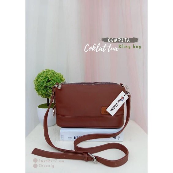 READY GEMPITA SLINGBAG CHOCOLY TALI PANJANG BY BIRU TSABITA