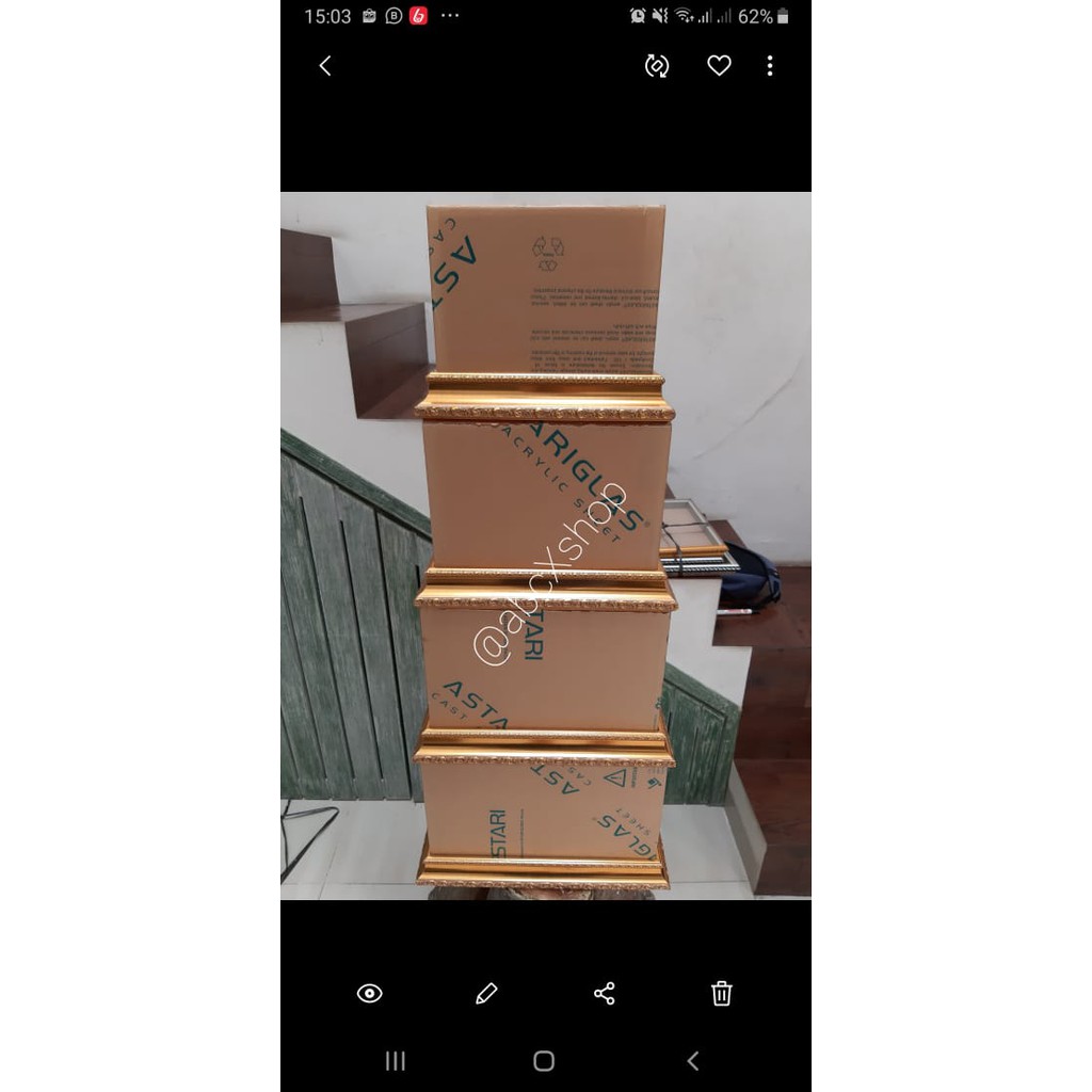 [PO-C . ACRYLIC BOX] 4 SET = 8 Pcs Nampan Kotak AKRILIK Baki Hantaran Seserahan Sangjit +Box Akrilik