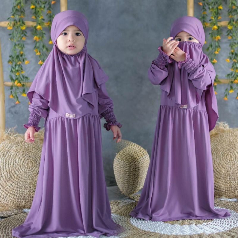 Gamis Bayi dan Anak Anaya - Baju Muslim Anak - Gamis Cadar Niqob Anak - Hawa