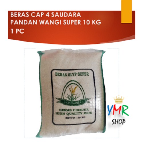 Beras 10kg 10 Kg Pandan Wangi Super Cianjur Asli Premium Murah Cap 4 Saudara