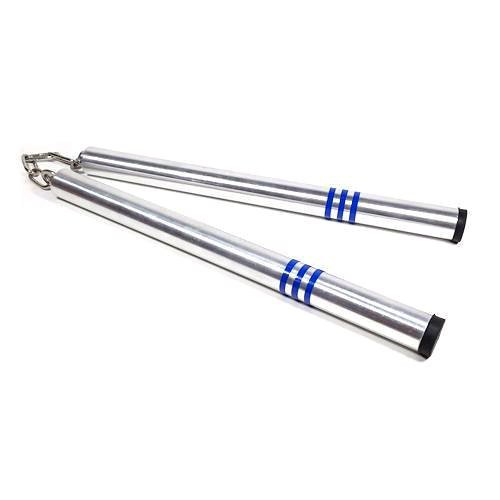 Nunchaku Freestyle Alumunium Basic Strip Biru dan Hitam