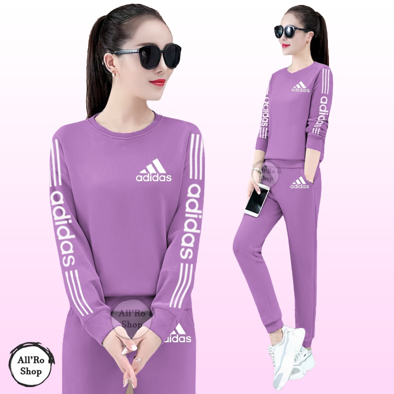 Baju Setelan Olahraga Senam Training Wanita Stelan Wanita Lengan Panjang ADDS Ukuran L XL XXL XXXL JUMBO ARS 00038