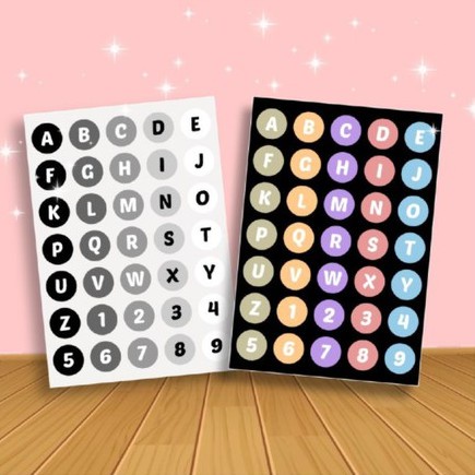 

KIANDAA SS0002 STIKER HURUF ABJAD DOT DOTTED STICKER WATERPROOF KISS CUT POLCOS ALPHABET DECO TUMBRL AESTHETIC KIANDA