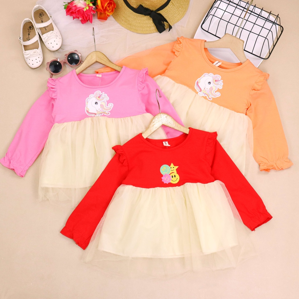 Bayi - 2 TAHUN | Dress Ae Ri - Korean Style Dress Tutu Baby Overal AnakKualitas Import Gaun Princess ZR Vedia